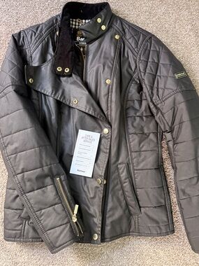 Barbour Women's Black Waxed Motorcycle Jacket